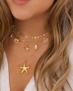 Finaste Ketting met zeester goudkleurig Outlet