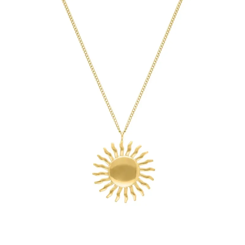 Finaste Ketting met zonnetje statement goudkleurig Best