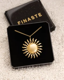 Finaste Ketting met zonnetje statement goudkleurig Best