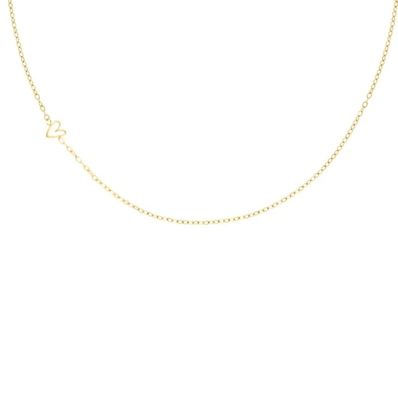 Finaste Ketting one love heart goudkleurig Hot