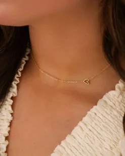 Finaste Ketting one love heart goudkleurig Hot