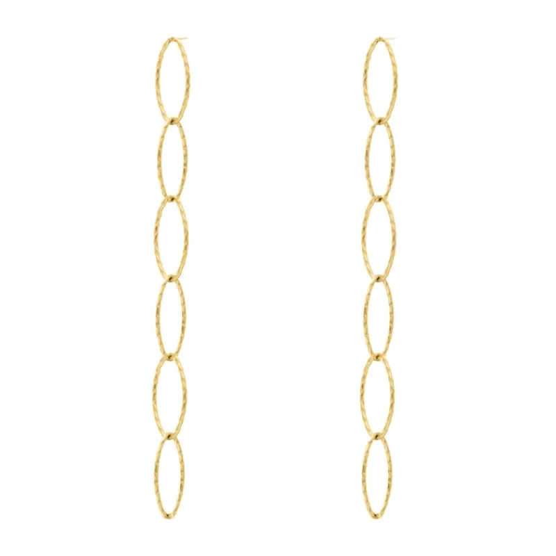Finaste Ketting oorbellen long chain goudkleurig Clearance