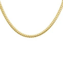 Finaste Ketting platte chain goud kleurig Discount