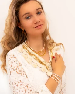 Finaste Ketting platte chain goud kleurig Discount