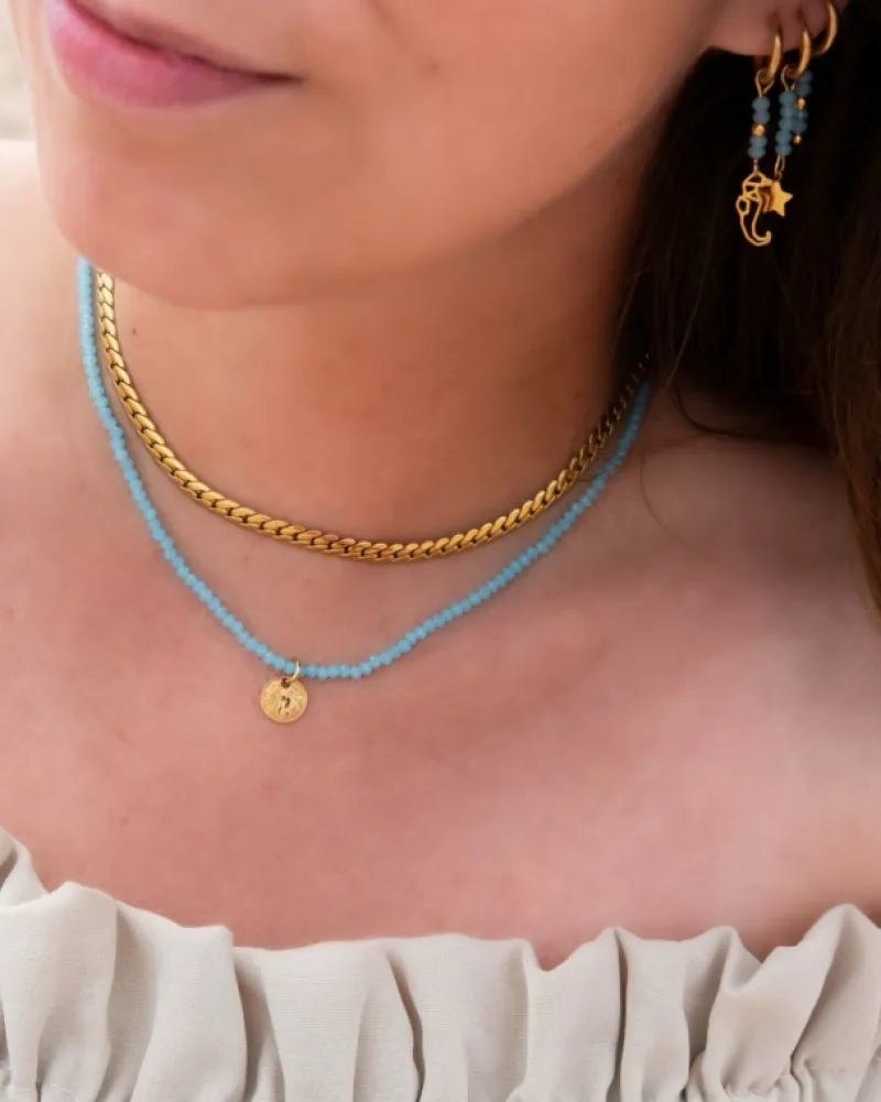 Finaste Ketting platte chain goud kleurig Discount