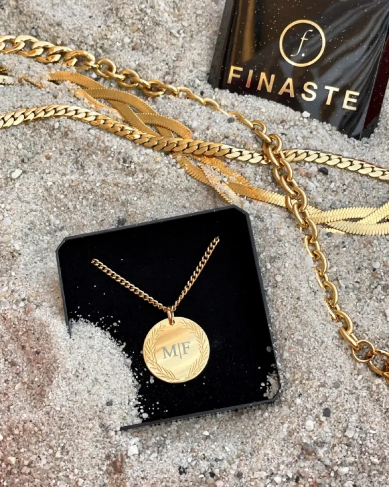 Finaste Ketting platte chain goud kleurig Discount