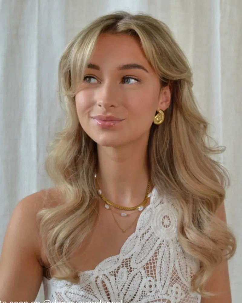 Finaste Ketting platte chain goud kleurig Discount