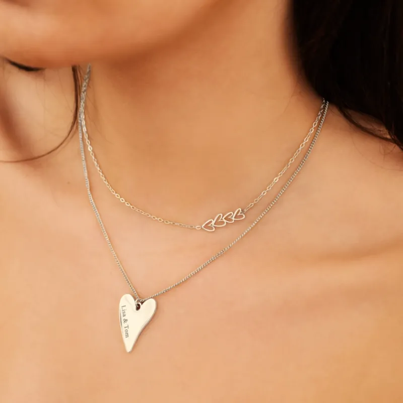 Finaste Ketting sideway love hearts Online