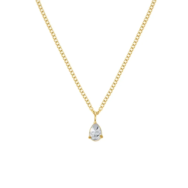 Finaste Ketting sparkle drop goldplated Online