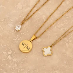 Finaste Ketting sparkle drop goldplated Online