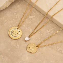 Finaste Ketting sparkle heart goldplated Clearance
