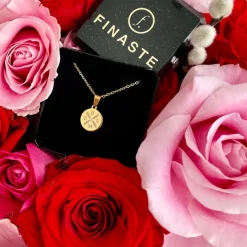 Finaste Ketting vier letters goud kleurig Best