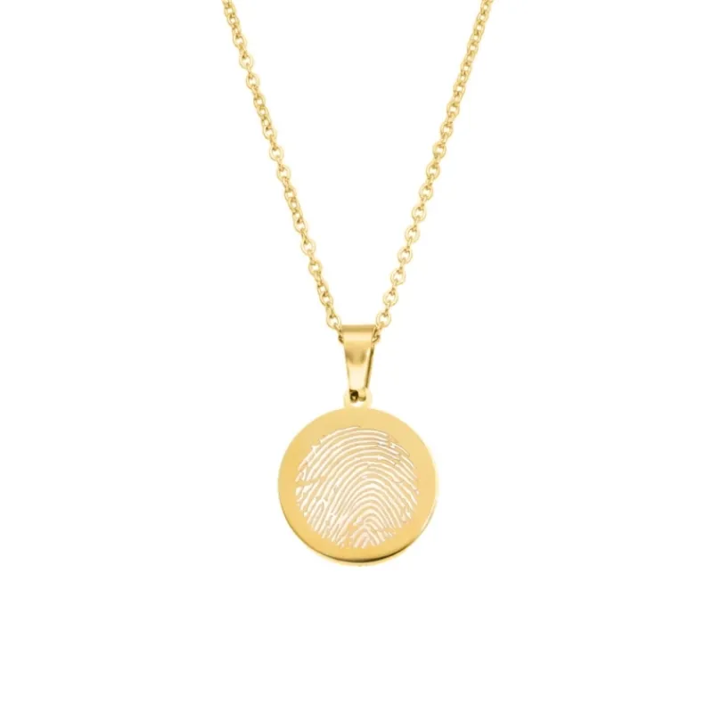 Finaste Ketting vingerafdruk goud kleurig New