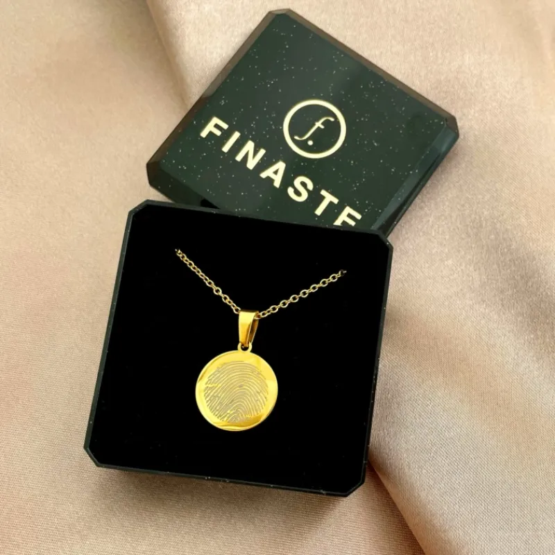 Finaste Ketting vingerafdruk goud kleurig New