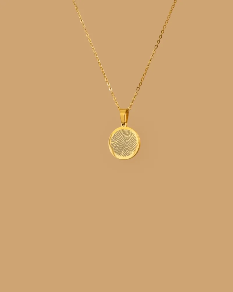 Finaste Ketting vingerafdruk goud kleurig New