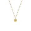 Finaste Kralen ketting vintage hartje goudkleurig Clearance