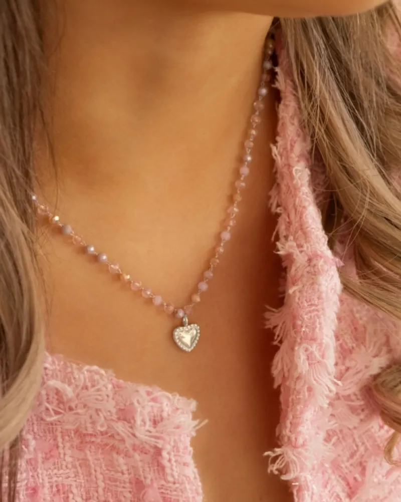 Finaste Kralen ketting vintage hartje Sale