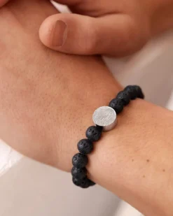 Finaste Kralen mannen armband met vingerafdruk Clearance