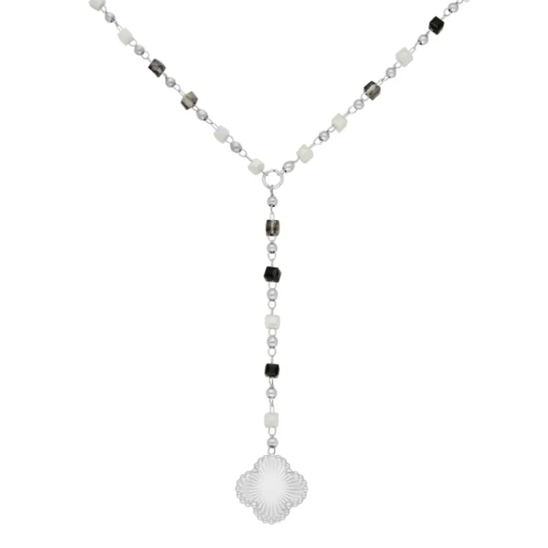 Finaste Kralenketting met bloem bedeltje Fashion