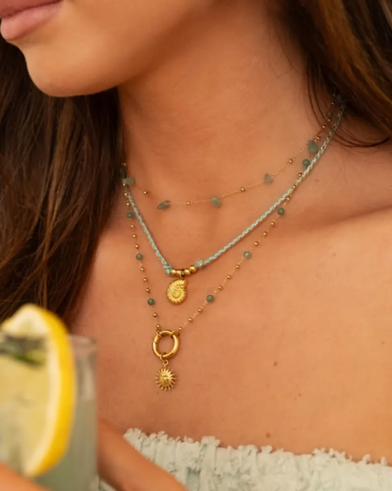 Finaste Kralenketting zon goudkleurig Online