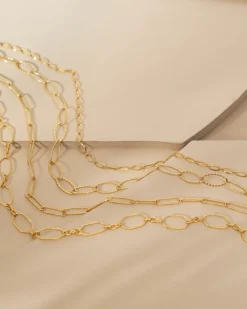 Finaste Lange chain ketting goudkleurig Sale