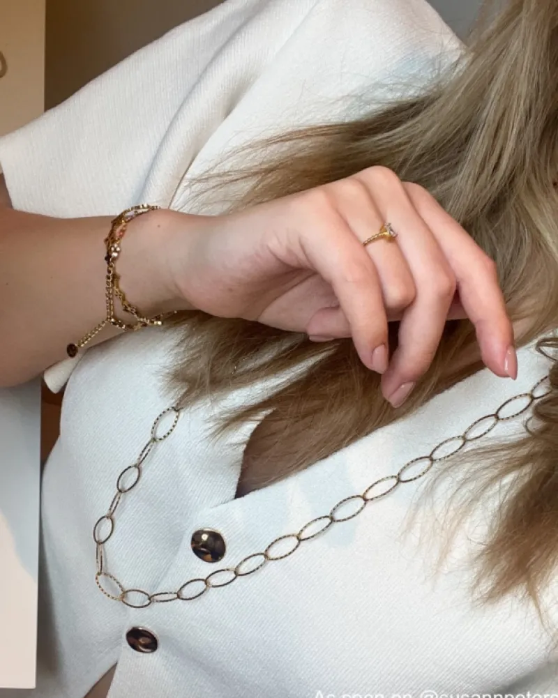 Finaste Lange ketting gedraaide chains goudkleurig Hot