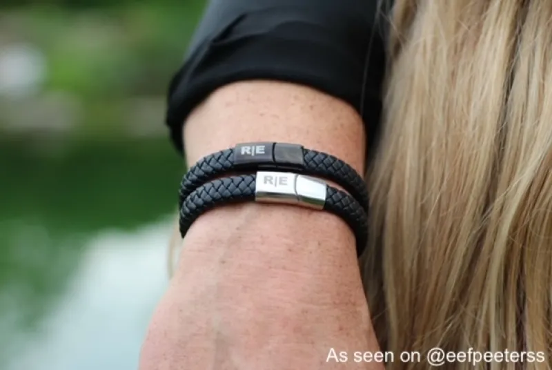 Finaste Leren mannen armband met naam Sale