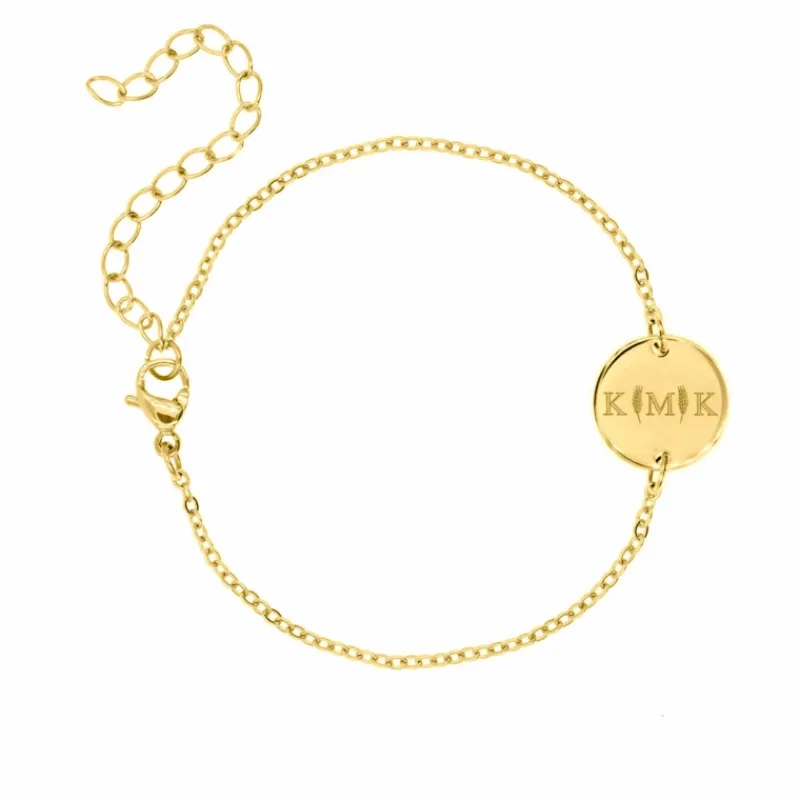 Finaste Letter armband 3 initialen Goud Kleurig Clearance