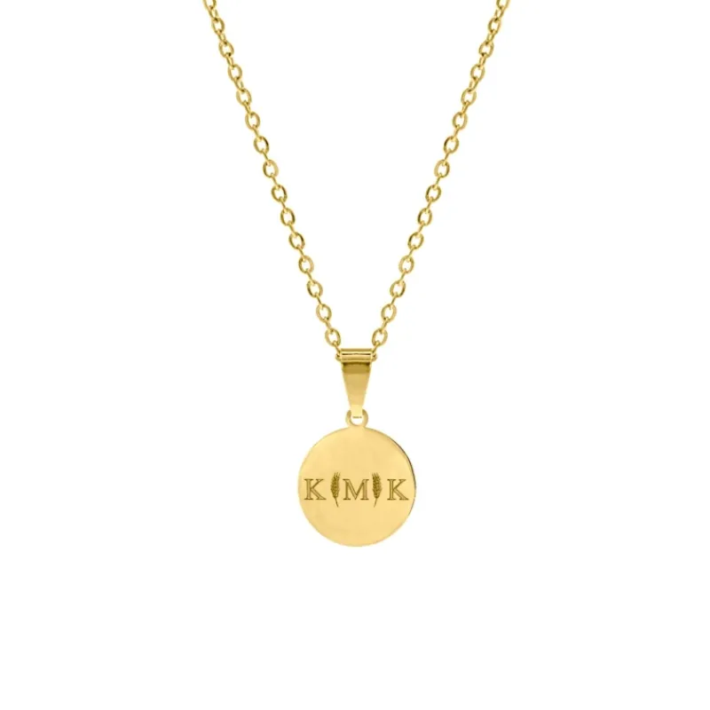 Finaste Letter ketting 3 initialen goud kleurig Hot