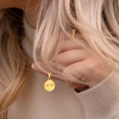Finaste Letter ketting 3 initialen goud kleurig Hot
