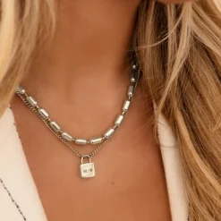Finaste Lock ketting met jouw gravering Hot