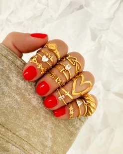 Finaste Love heart ring goldplated Clearance