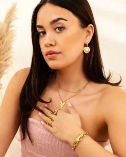 Finaste Love heart ring goldplated Clearance