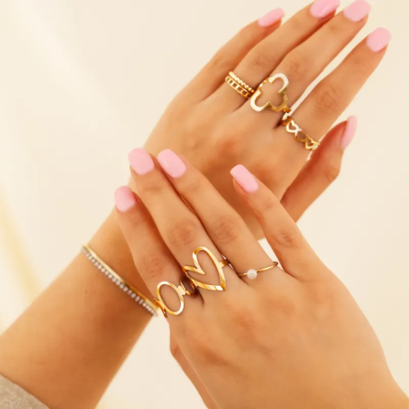 Finaste Love heart ring goldplated Clearance