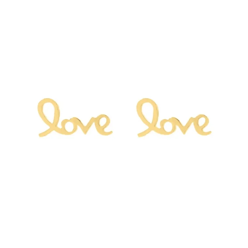 Finaste Love oorbellen goud kleurig Outlet