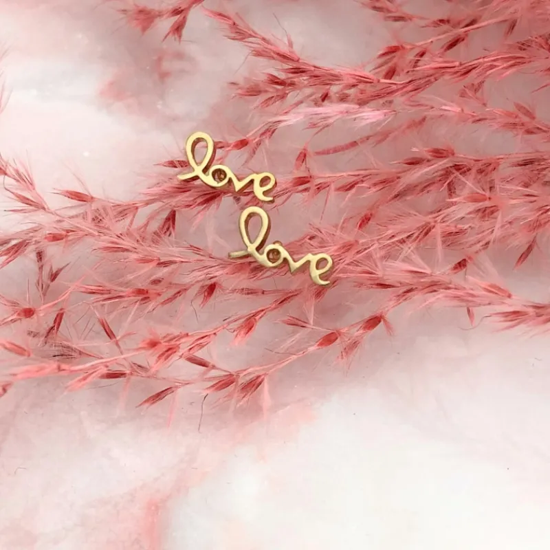 Finaste Love oorbellen goud kleurig Outlet
