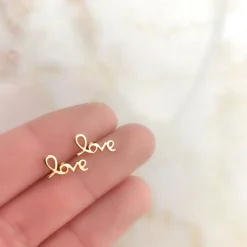 Finaste Love oorbellen goud kleurig Outlet
