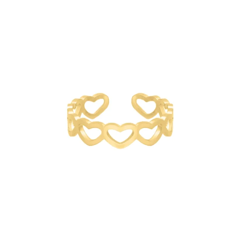 Finaste Lovely hearts ring goldplated Outlet