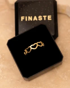 Finaste Lovely hearts ring goldplated Outlet