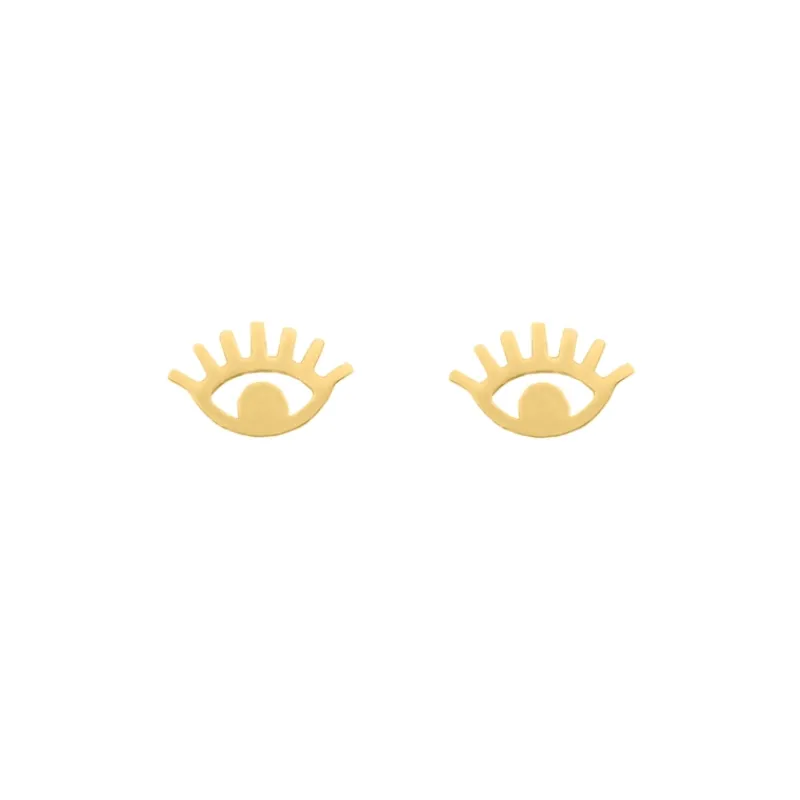Finaste Lucky eye stud oorbellen goudkleurig Outlet