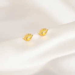 Finaste Lucky eye stud oorbellen goudkleurig Outlet
