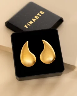 Finaste Luxe druppel oorbellen goudkleurig Sale