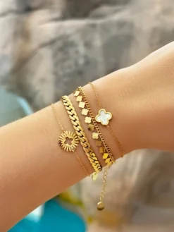 Finaste Luxury Clover armband kleur goud Hot