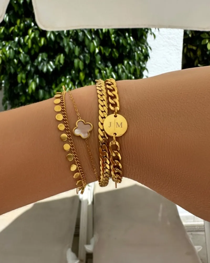 Finaste Luxury Clover armband kleur goud Hot