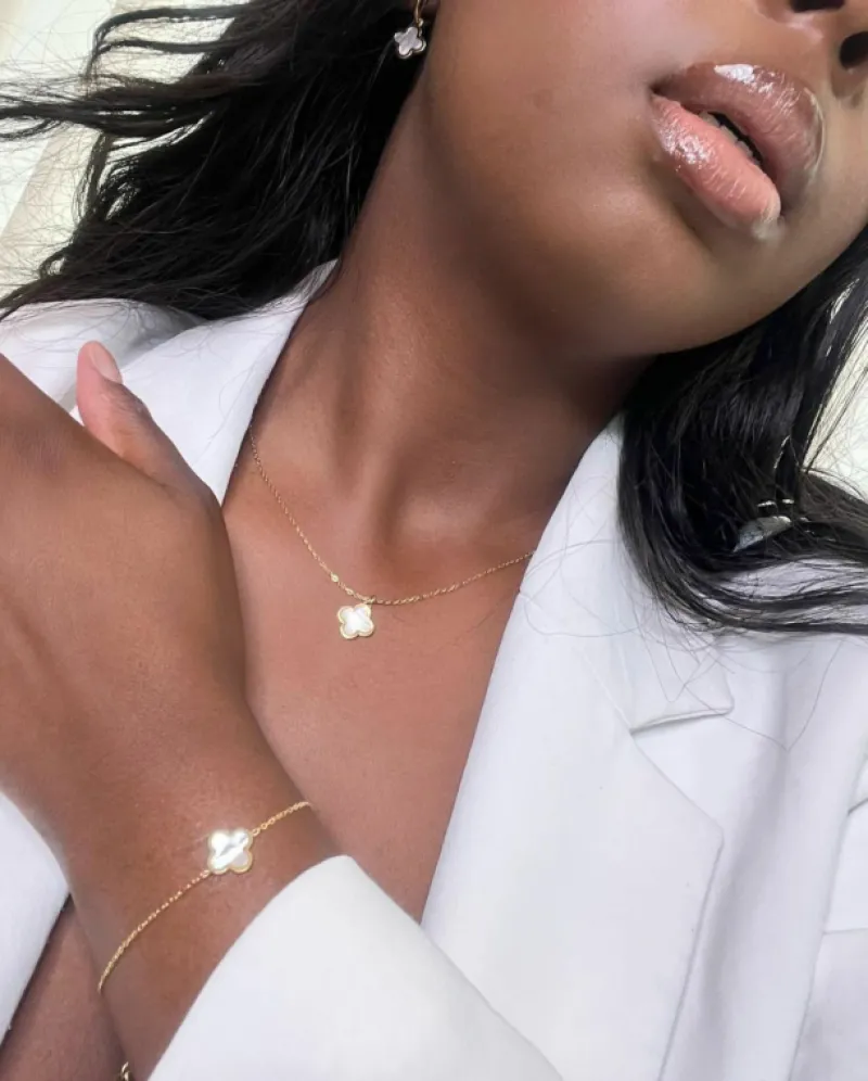 Finaste Luxury Clover armband kleur goud Hot