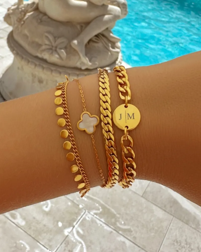 Finaste Luxury Clover armband kleur goud Hot