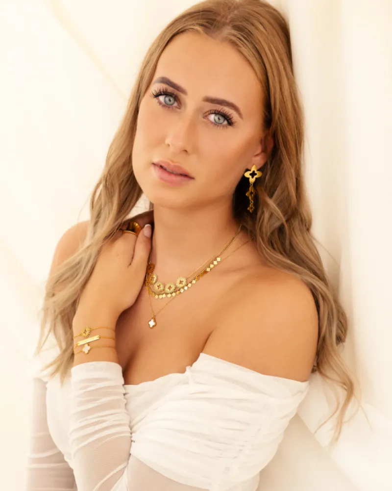 Finaste Luxury Clover armband kleur goud Hot