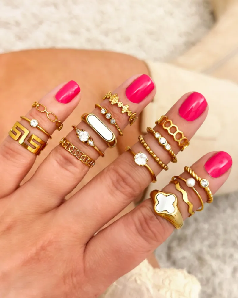 Finaste Luxury clover ring kleur goud Sale