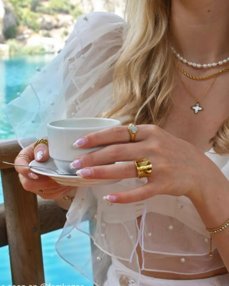Finaste Luxury clover ring kleur goud Sale