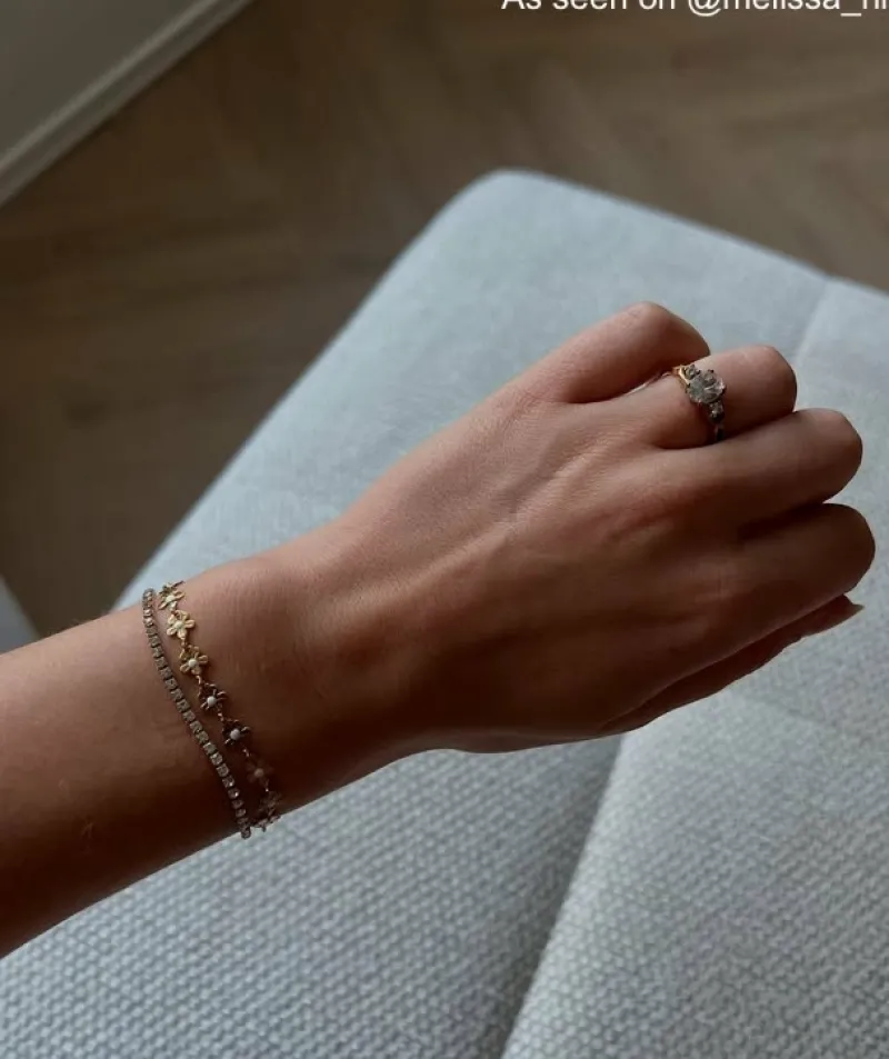Finaste Luxury stones ring goudkleurig Outlet